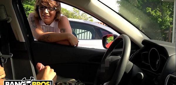  BANGBROS - Hipster Chick Catches Me Flashing Dick In A Parking Lot